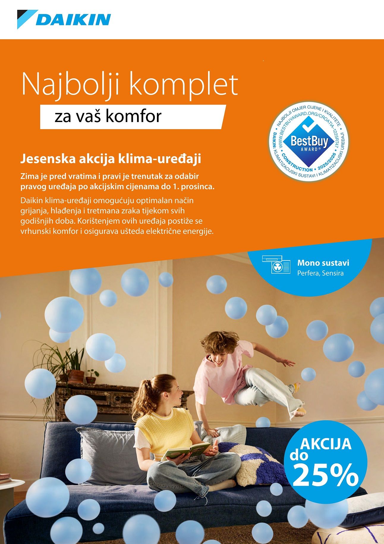 Akcija Jesen 2025 mono split sistema
